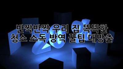 ✨ 반짝반짝 우리 집! 똑똑한 청소, 소독, 방역 꿀팁 대방출 🏡