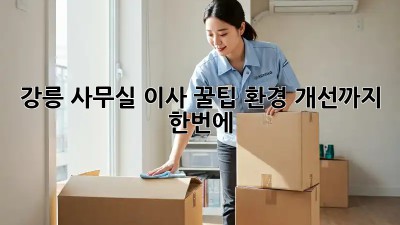 강릉 사무실 이사 꿀팁🍯 환경 개선까지 한번에!